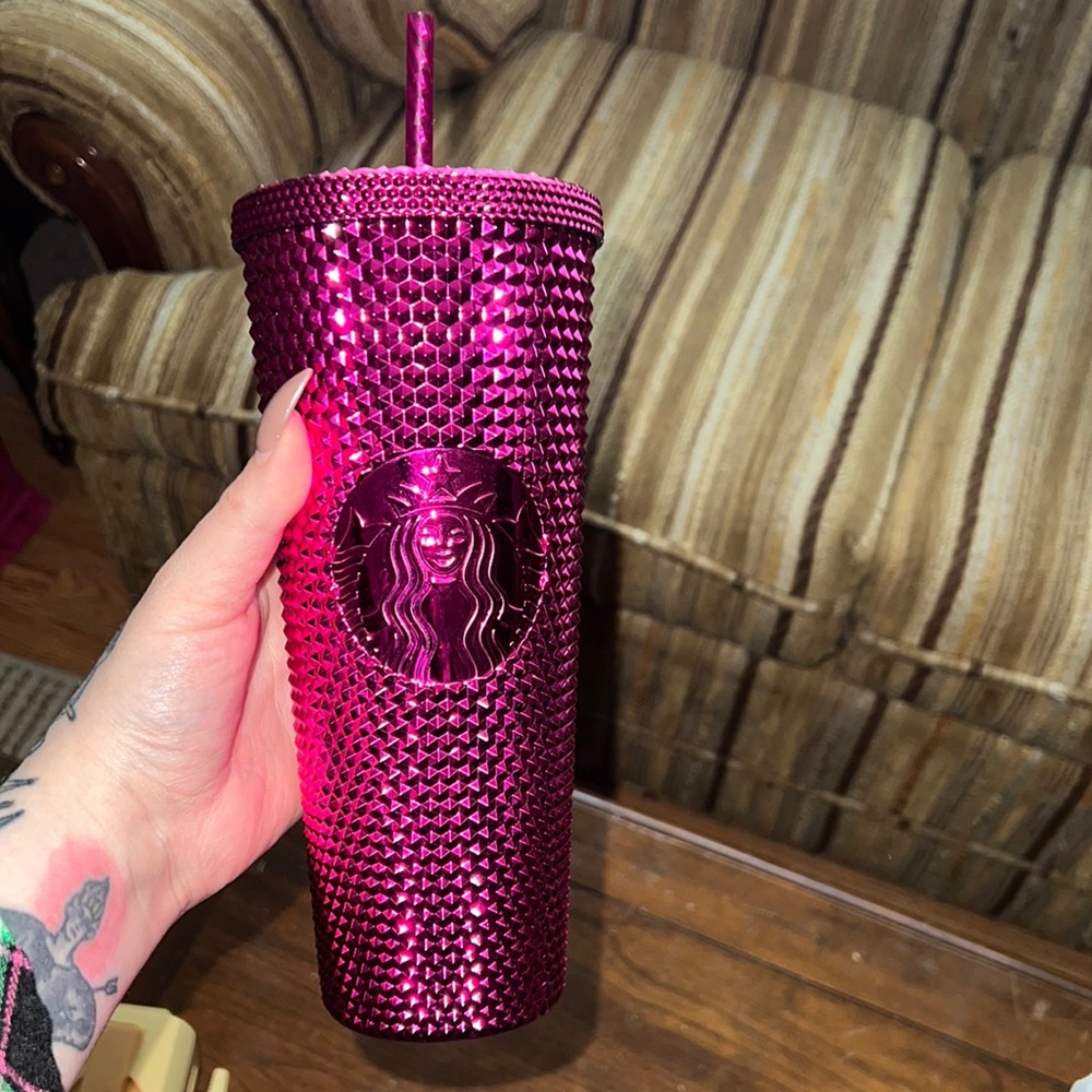 STARBUCKS PINK STUDDED TUMBLER NWOT